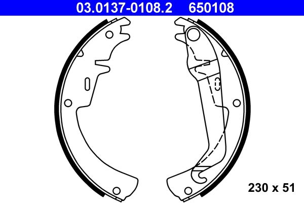 ATE 03.0137-0108.2 - Bremsbackensatz