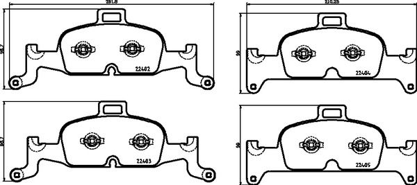 BREMBO P 85 164 - Bremsbelagsatz, Scheibenbremse
