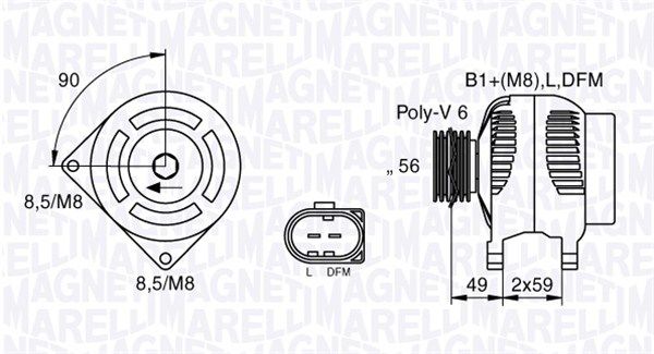 MAGNETI MARELLI 063533250010 - Generator