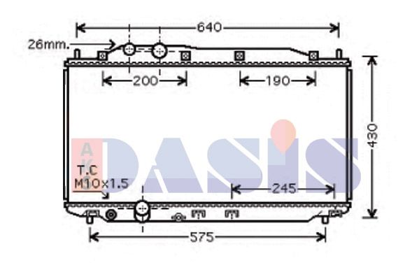 AKS DASIS 100057N - Kühler, Motorkühlung