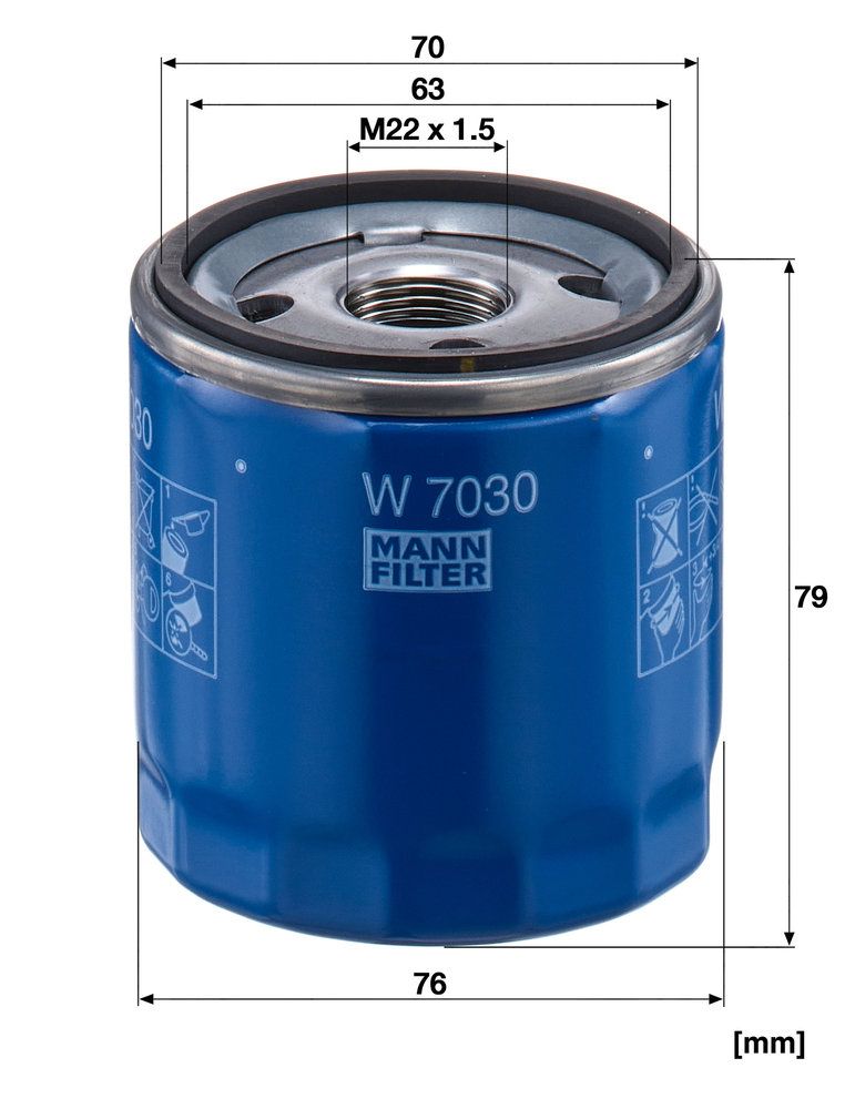 MANN-FILTER W 7030 - Ölfilter