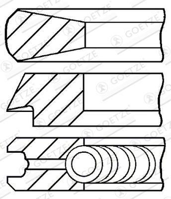 GOETZE ENGINE 08-121800-00 - Kolbenringsatz