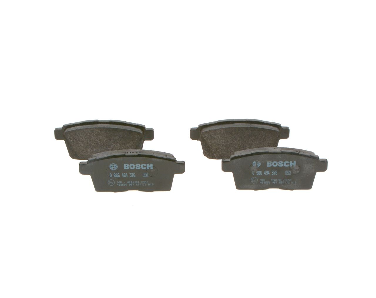 BOSCH 0 986 494 376 - Bremsbelagsatz, Scheibenbremse