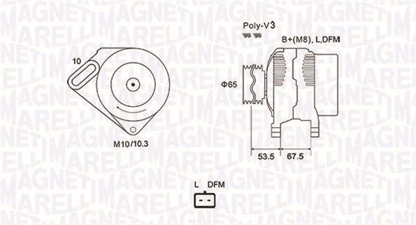 MAGNETI MARELLI 063731976010 - Generator