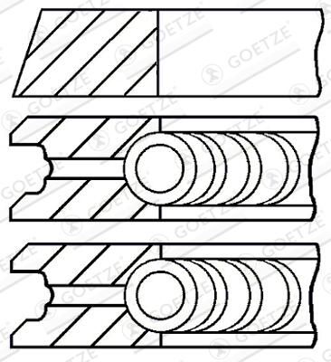 GOETZE ENGINE 08-525800-00 - Kolbenringsatz