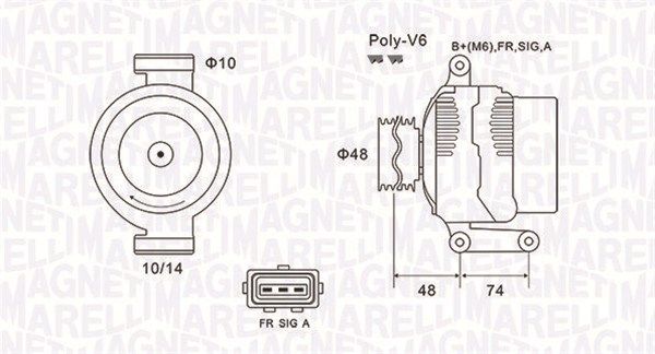 MAGNETI MARELLI 063732034010 - Generator