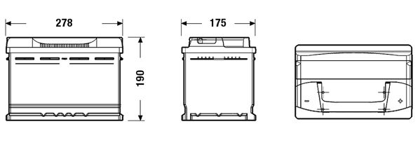 EXIDE EB740 - Starterbatterie