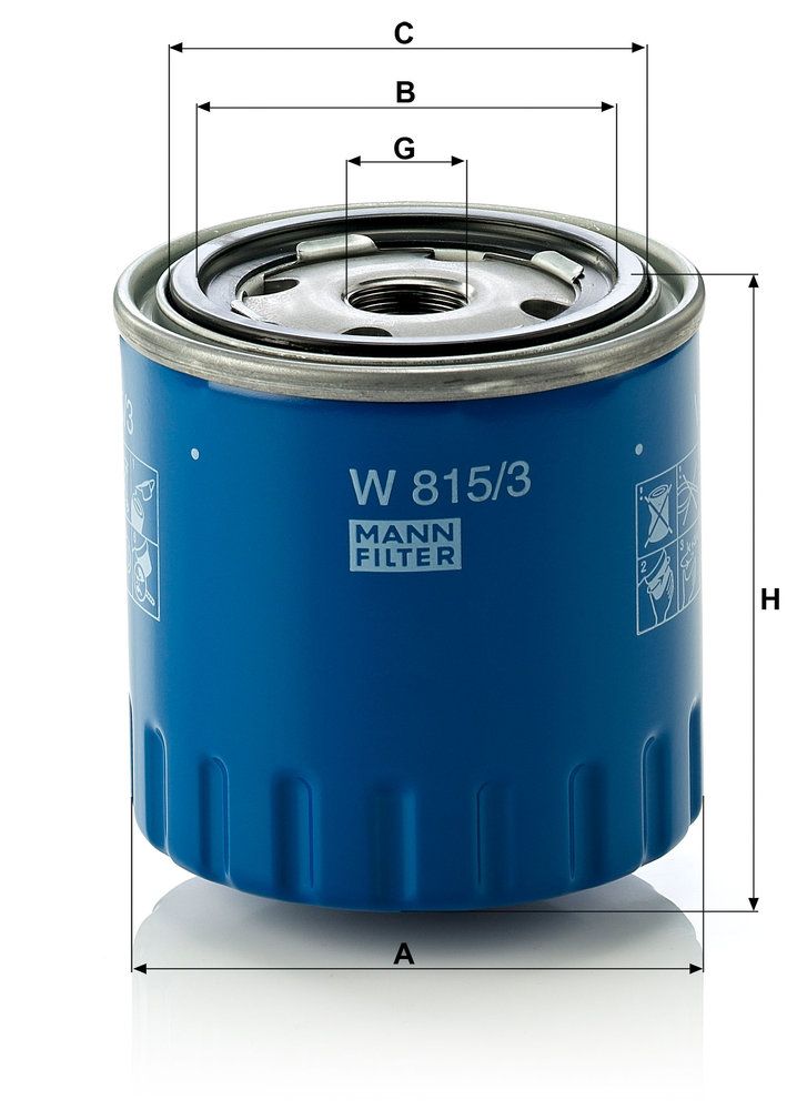 MANN-FILTER W 815/3 - Ölfilter