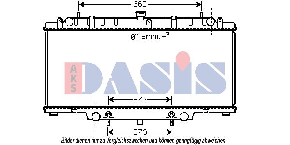 AKS DASIS 070132N - Kühler, Motorkühlung