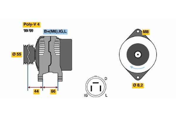 BOSCH 0 986 038 151 - Generator