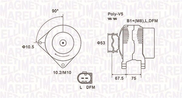 MAGNETI MARELLI 063731756010 - Generator