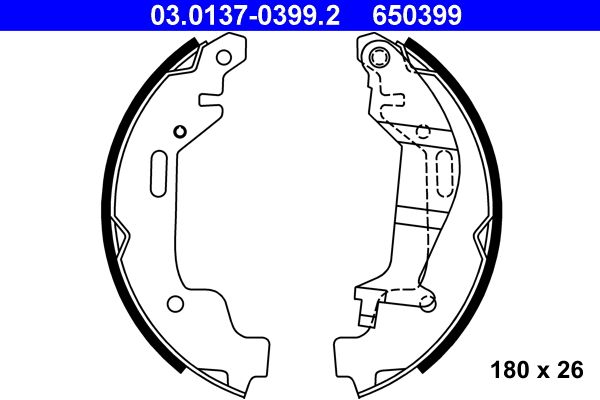 ATE 03.0137-0399.2 - Bremsbackensatz