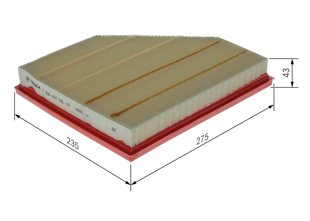 BOSCH F 026 400 709 - Luftfilter