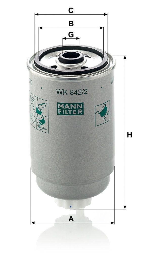 MANN-FILTER WK 842/2 - Kraftstofffilter