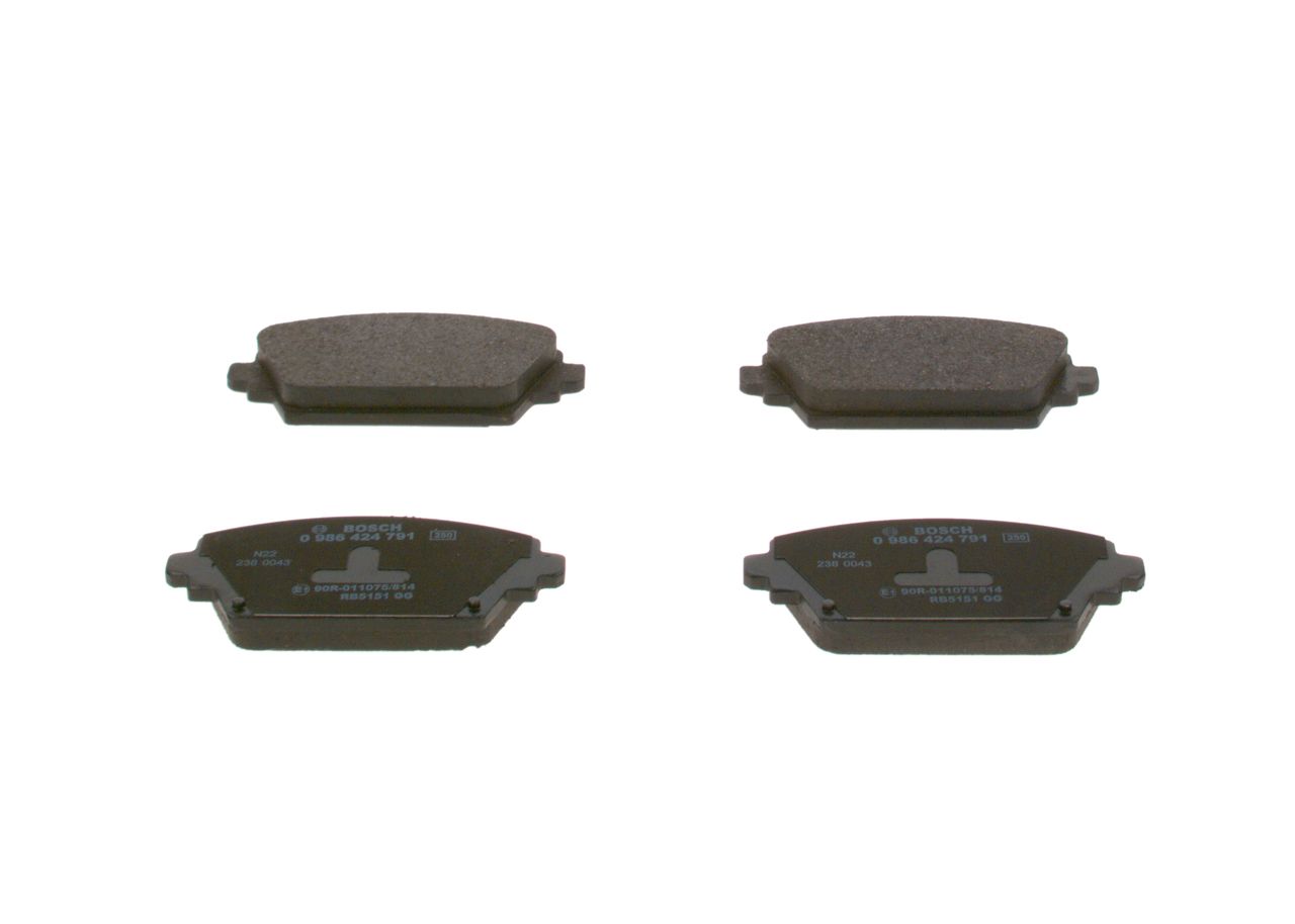 BOSCH 0 986 424 791 - Bremsbelagsatz, Scheibenbremse