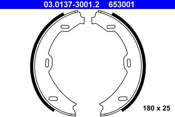 ATE 03.0137-3001.2 - Bremsbackensatz, Feststellbremse