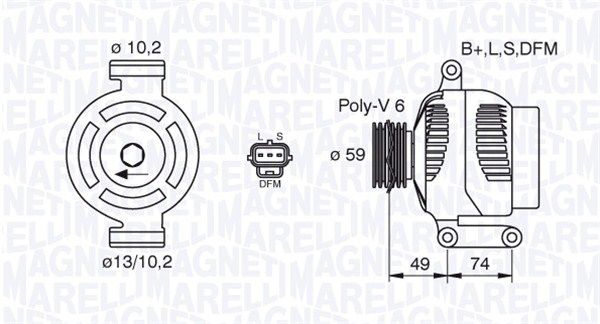 MAGNETI MARELLI 063380005010 - Generator