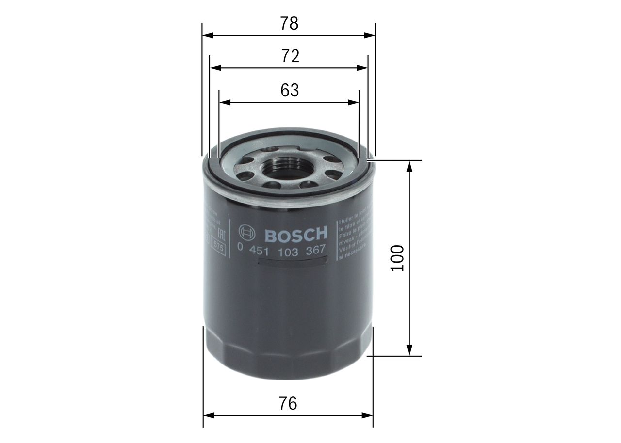 BOSCH 0 451 103 367 - Ölfilter