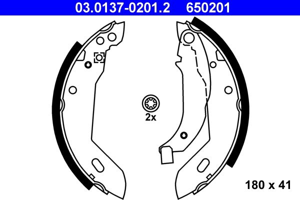 ATE 03.0137-0201.2 - Bremsbackensatz