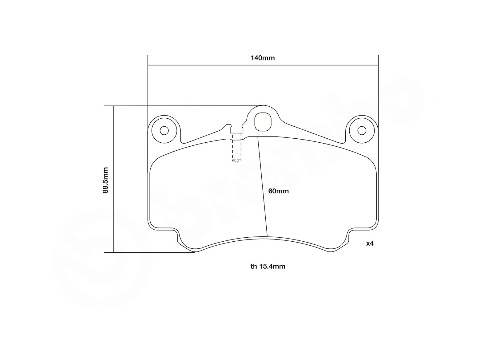 BREMBO 07.B314.16 - Hochleistungs-Bremsbelagsatz