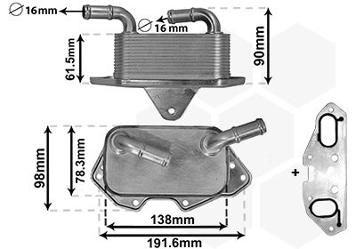 VAN WEZEL 03013703 - Ölkühler, Motoröl
