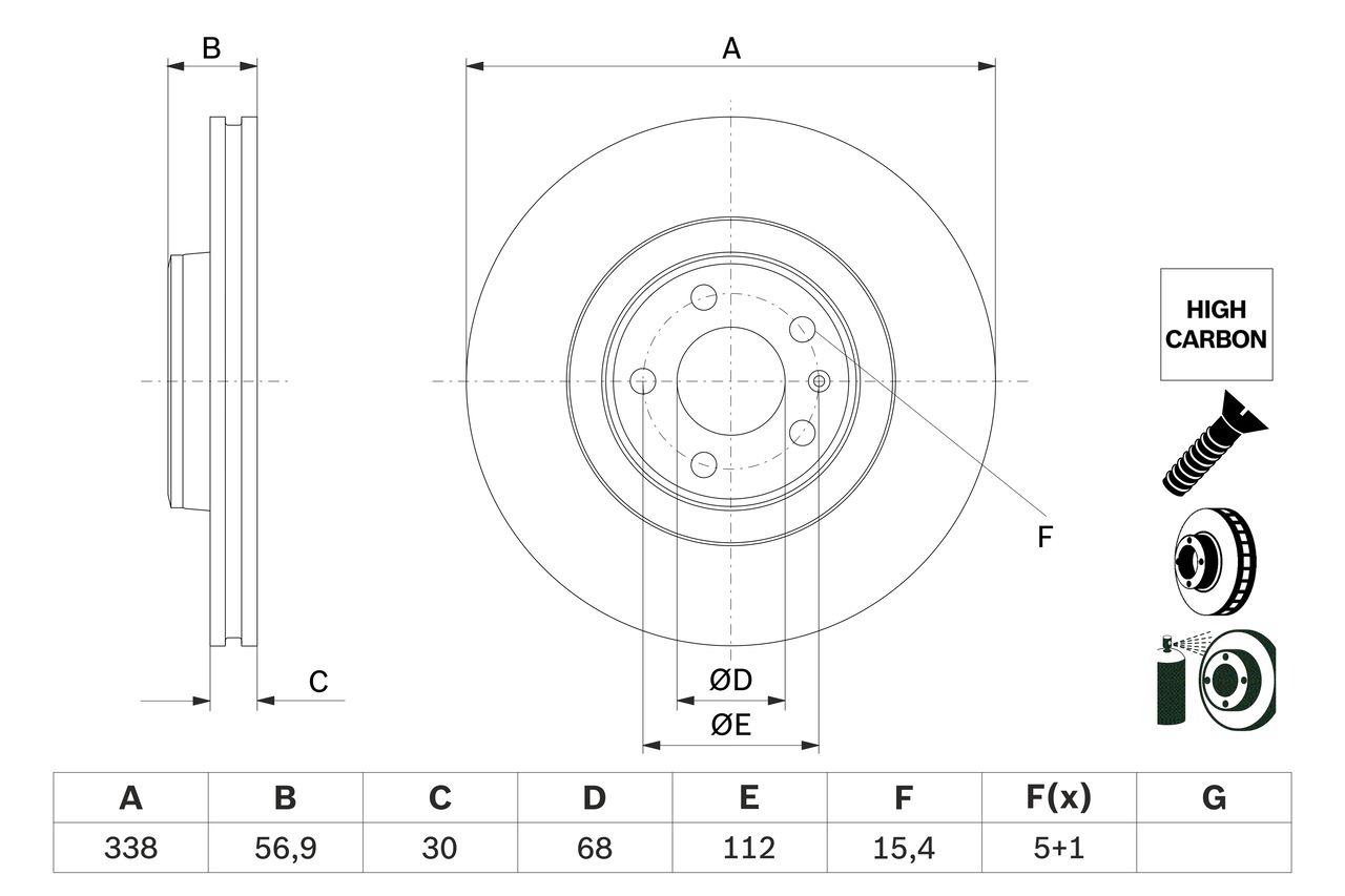 BOSCH 0 986 479 F25 - Bremsscheibe