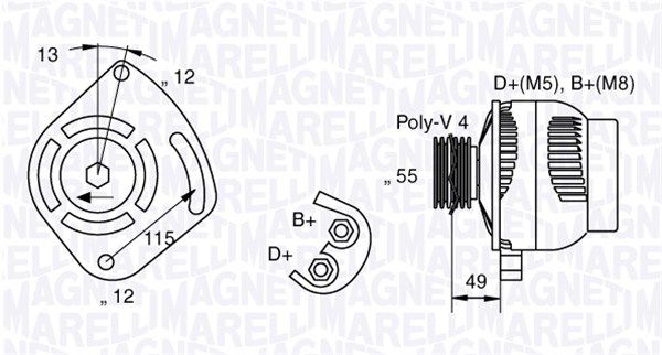 MAGNETI MARELLI 063321715010 - Generator
