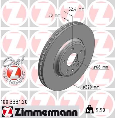 ZIMMERMANN 100.3331.20 - Bremsscheibe