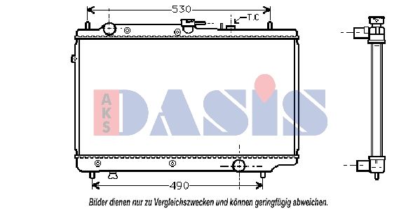AKS DASIS 110780N - Kühler, Motorkühlung