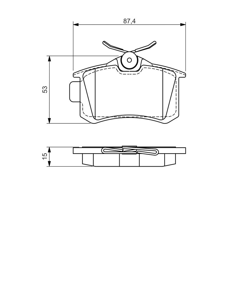 BOSCH 0 986 494 519 - Bremsbelagsatz, Scheibenbremse