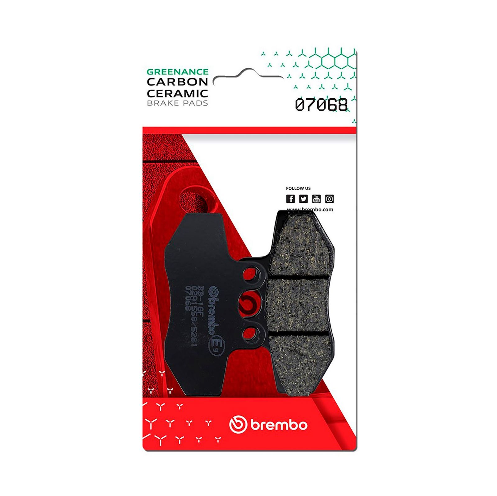 BREMBO 07068 - Bremsbelagsatz, Scheibenbremse