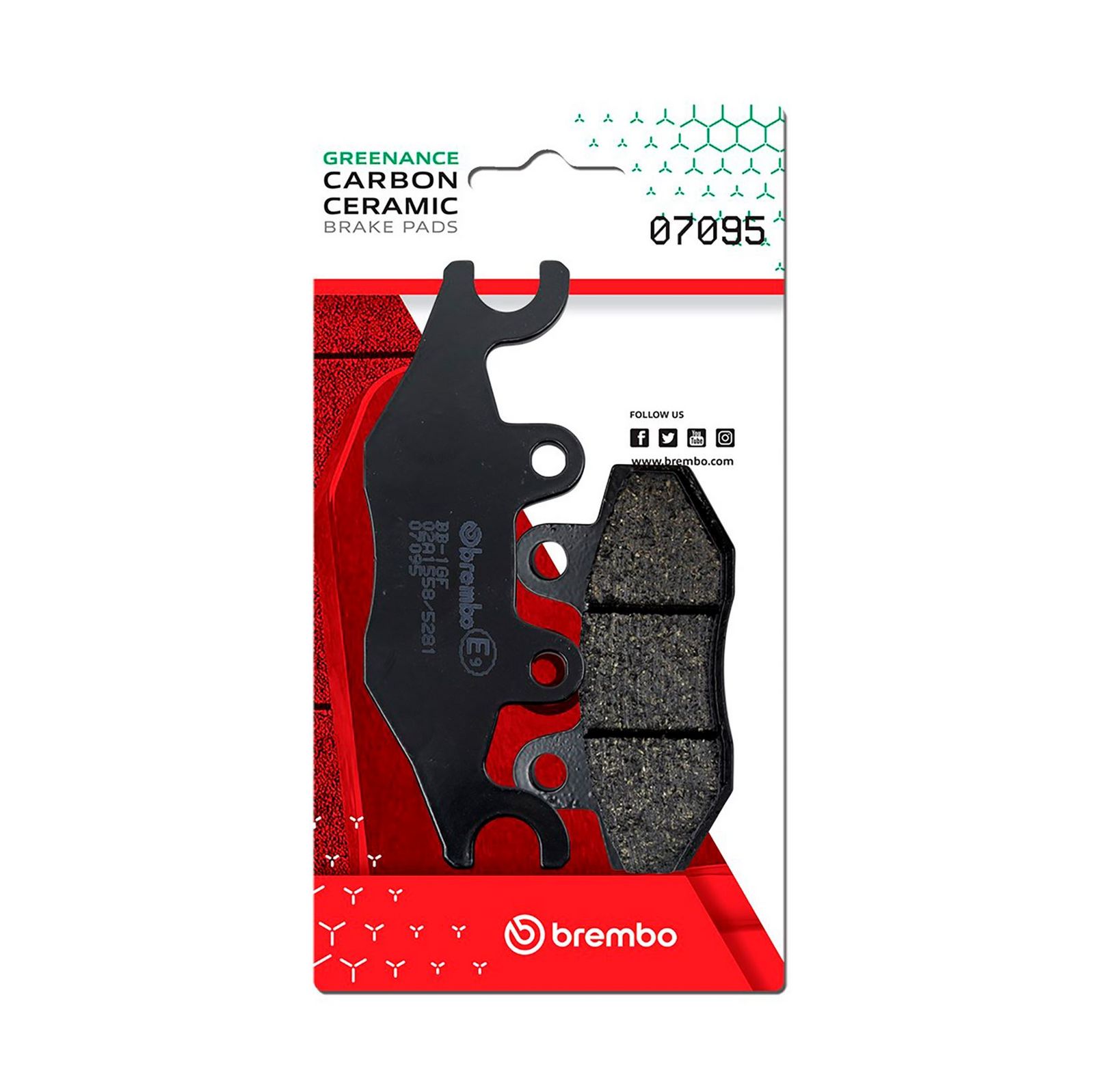 BREMBO 07095 - Bremsbelagsatz, Scheibenbremse