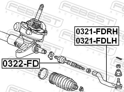FEBEST 0321-FDLH - Spurstangenkopf