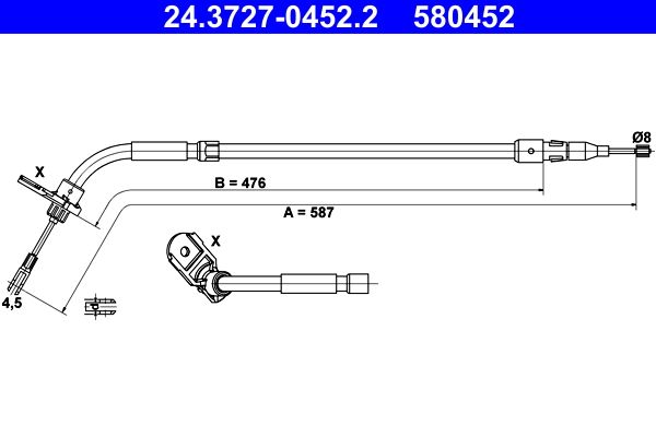 ATE 24.3727-0452.2 - Seilzug, Feststellbremse