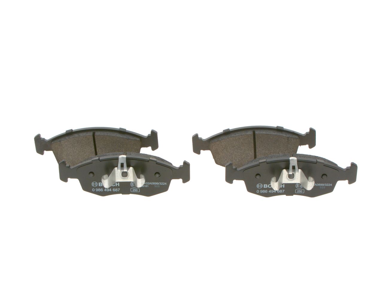 BOSCH 0 986 494 687 - Bremsbelagsatz, Scheibenbremse
