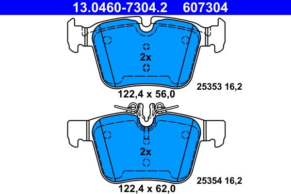 ATE 13.0460-7304.2 - Bremsbelagsatz, Scheibenbremse