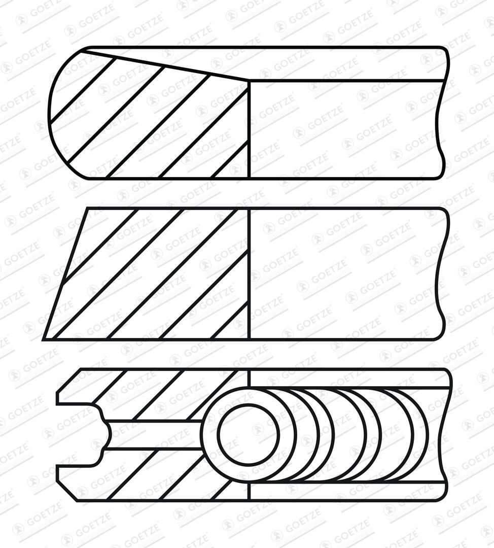 GOETZE ENGINE 08-450600-00 - Kolbenringsatz