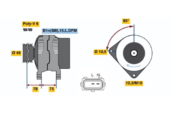 BOSCH 0 986 041 810 - Generator