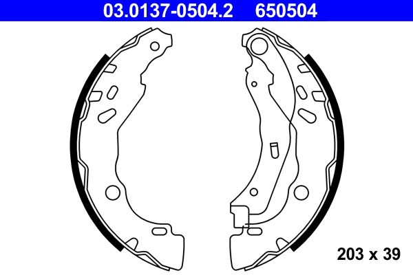 ATE 03.0137-0504.2 - Bremsbackensatz