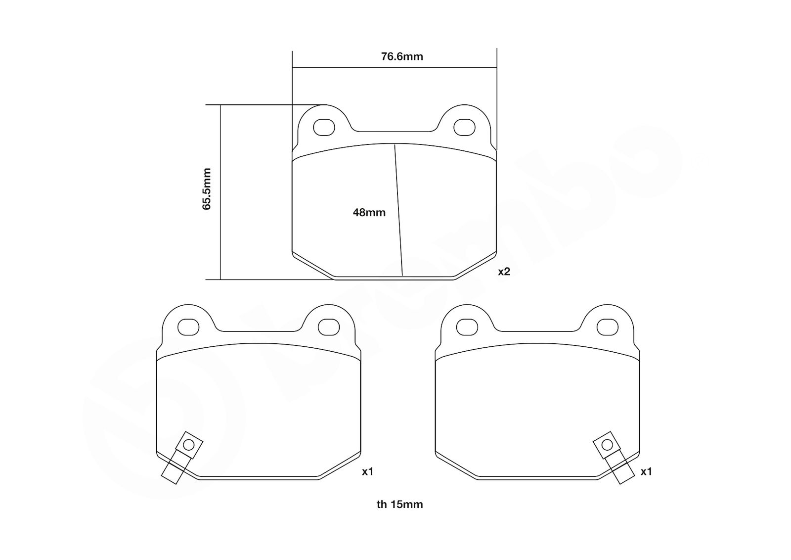 BREMBO 07.B315.27 - Hochleistungs-Bremsbelagsatz