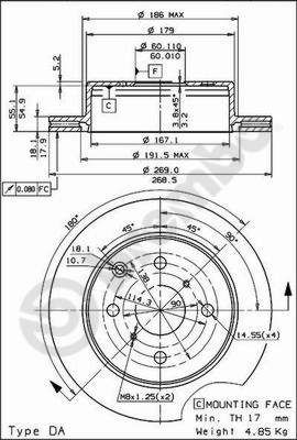 BREMBO 09.5744.10 - Bremsscheibe