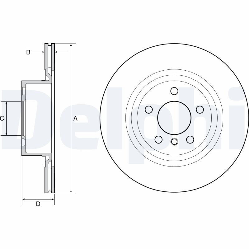 DELPHI BG4644C - Bremsscheibe