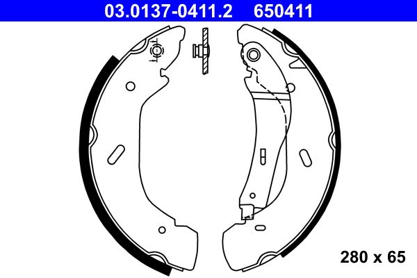 ATE 03.0137-0411.2 - Bremsbackensatz