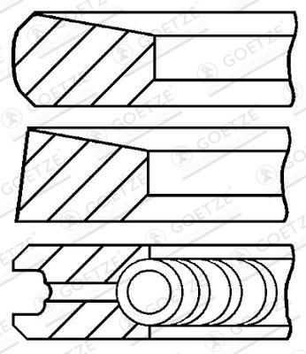GOETZE ENGINE 08-287100-00 - Kolbenringsatz