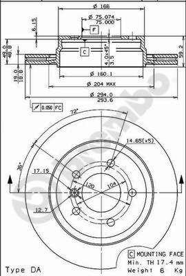 BREMBO 09.7720.11 - Bremsscheibe