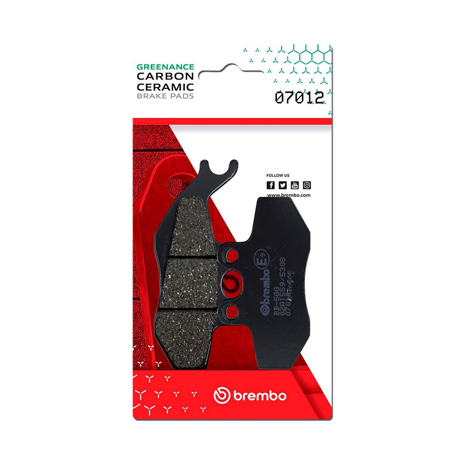 BREMBO 07012 - Bremsbelagsatz, Scheibenbremse