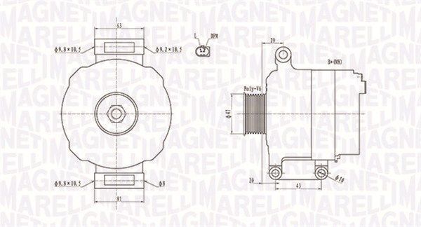 MAGNETI MARELLI 063731867010 - Generator