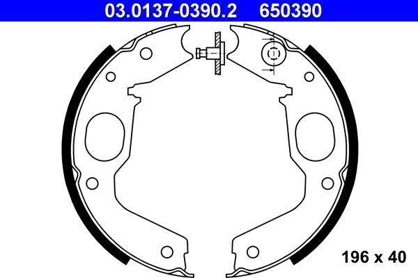 ATE 03.0137-0390.2 - Bremsbackensatz, Feststellbremse