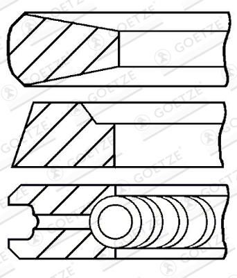 GOETZE ENGINE 08-178200-00 - Kolbenringsatz
