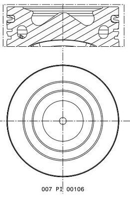 MAHLE 007 PI 00106 000 - Kolben